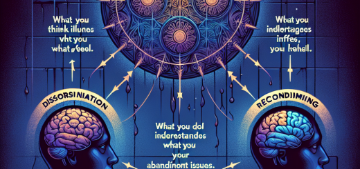 Protocole hypnothérapeutique utilisant Blessure d’ABANDON EN UTILISANT Ce que Tu PENSES influence ce que tu RESSENS, Ce que tu RESSENS influence ce que TU FAIS (comportement), Ce que TU FAIS renforce tes SCHÉMAS DE PENSÉE (rituels automatisés) et les éléments sont essentiels pour TE libérer les schémas de pensée limitants et permettre une guérison profonde et durable. : Prise de conscience, Compréhension, Dissociation et Reconditionnemen