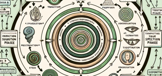 Diagramme montrant le processus de l'hypnose, de l'induction à la suggestion, jusqu'à la réorientation